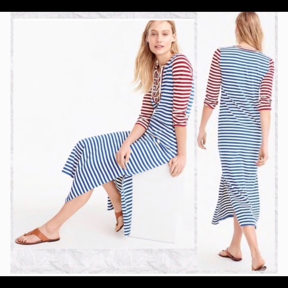 JCREW Red, White and Blue Dress 💙❤️🇺🇸